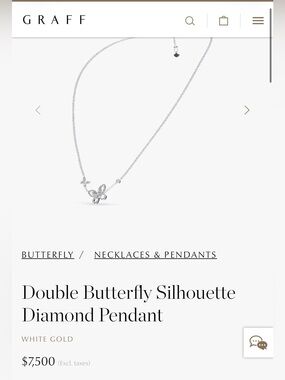 GRAFF Double Butterfly Silhouette Diamond Pendant